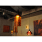 Meyda Lighting Metro Fusion 4"Sq The Rock Draped Amber & Black Shade Glass