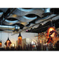 Meyda Lighting Metro Fusion 4"Sq The Rock Draped Amber & Black Shade Glass