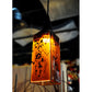 Meyda Lighting Metro Fusion 4"Sq The Rock Draped Amber & Black Shade Glass