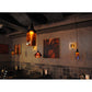 Meyda Lighting Metro Fusion 4"Sq The Rock Draped Amber & Black Shade Glass