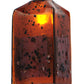 Meyda Lighting Metro Fusion 4"Sq The Rock Draped Amber & Black Shade Glass