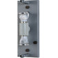 Meyda Lighting Metro Fusion 5" 2-Light LED Nickel Key West Wall Sconce With Green and Clear Margarita Shade Glass