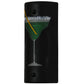 Meyda Lighting Metro Fusion 5" 2-Light LED Nickel Key West Wall Sconce With Green and Clear Margarita Shade Glass