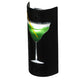 Meyda Lighting Metro Fusion 5" 2-Light LED Nickel Key West Wall Sconce With Green and Clear Margarita Shade Glass