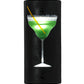 Meyda Lighting Metro Fusion 5" 2-Light LED Nickel Key West Wall Sconce With Green and Clear Margarita Shade Glass