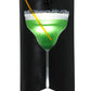 Meyda Lighting Metro Fusion 5" 2-Light LED Nickel Key West Wall Sconce With Green and Clear Margarita Shade Glass