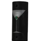 Meyda Lighting Metro Fusion 5" 2-Light Nickel Shaken Not Stirred Wall Sconce With Black and Clear Martini Shade Glass