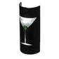 Meyda Lighting Metro Fusion 5" 2-Light Nickel Shaken Not Stirred Wall Sconce With Black and Clear Martini Shade Glass