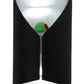 Meyda Lighting Metro Fusion 5" 2-Light Nickel Shaken Not Stirred Wall Sconce With Black and Clear Martini Shade Glass