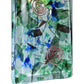 Meyda Lighting Metro Fusion 5" Antique Nickel Fiddleheads Mini Pendant Light With Multi-Colored Shade Glass