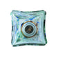 Meyda Lighting Metro Fusion 5" Antique Nickel Fiddleheads Mini Pendant Light With Multi-Colored Shade Glass