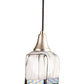 Meyda Lighting Metro Fusion 5" Brushed Nickel Mini Pendant Light With White Draped Shade Glass