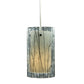 Meyda Lighting Metro Fusion 5" Nickel Branches Mini Pendant Light With White Shade Glass