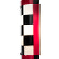 Meyda Lighting Metro Fusion 5" Nickel Grand Prix Wall Sconce With Multi-Colored Shade Glass