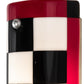Meyda Lighting Metro Fusion 5" Nickel Grand Prix Wall Sconce With Multi-Colored Shade Glass