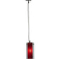 Meyda Lighting Metro Fusion 5" Nickel Powder Coat Mercury Cilindro Mini Pendant Light With Clear and Red Shade Glass