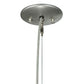 Meyda Lighting Metro Fusion 5" Nickel Powder Coat Mercury Cilindro Mini Pendant Light With Clear and Red Shade Glass