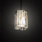 Meyda Lighting Metro Fusion 5"Sq Textured Black Branches Quadrato Mini Pendant Light With White & Black Shade Glass