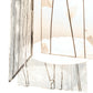 Meyda Lighting Metro Fusion 5"Sq Textured Black Branches Quadrato Mini Pendant Light With White & Black Shade Glass