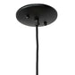 Meyda Lighting Metro Fusion 5"Sq Textured Black Branches Quadrato Mini Pendant Light With White & Black Shade Glass