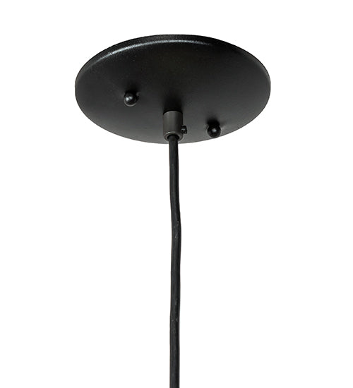 Meyda Lighting Metro Fusion 5"Sq Textured Black Branches Quadrato Mini Pendant Light With White & Black Shade Glass