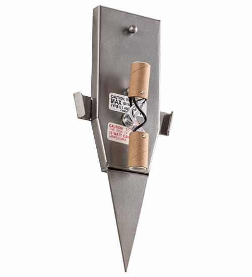 Meyda Lighting Metro Fusion 6" 2-Light Brushed Nickel Wall Sconce With Multi-Colored Shade Glass