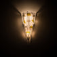 Meyda Lighting Metro Fusion 6" 2-Light Brushed Nickel Wall Sconce With Multi-Colored Shade Glass