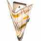 Meyda Lighting Metro Fusion 6" 2-Light Brushed Nickel Wall Sconce With Multi-Colored Shade Glass