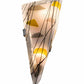 Meyda Lighting Metro Fusion 6" 2-Light Brushed Nickel Wall Sconce With Multi-Colored Shade Glass