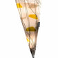 Meyda Lighting Metro Fusion 6" 2-Light Brushed Nickel Wall Sconce With Multi-Colored Shade Glass