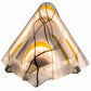 Meyda Lighting Metro Fusion 6" 2-Light Brushed Nickel Wall Sconce With Multi-Colored Shade Glass