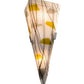 Meyda Lighting Metro Fusion 6" 2-Light Brushed Nickel Wall Sconce With Multi-Colored Shade Glass