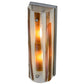 Meyda Lighting Metro Fusion 6" 2-Light Nickel Marina Wall Sconce With Multi-Colored Fused Shade Glass
