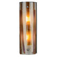 Meyda Lighting Metro Fusion 6" 2-Light Nickel Marina Wall Sconce With Multi-Colored Fused Shade Glass