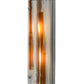 Meyda Lighting Metro Fusion 6" 2-Light Nickel Marina Wall Sconce With Multi-Colored Fused Shade Glass