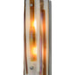 Meyda Lighting Metro Fusion 6" 2-Light Nickel Marina Wall Sconce With Multi-Colored Fused Shade Glass