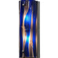 Meyda Lighting Metro Fusion 6" 2-Light Nickel Midnight Wall Sconce With Multi-Colored Shade Glass