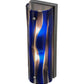 Meyda Lighting Metro Fusion 6" 2-Light Nickel Midnight Wall Sconce With Multi-Colored Shade Glass
