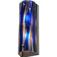 Meyda Lighting Metro Fusion 6" 2-Light Nickel Midnight Wall Sconce With Multi-Colored Shade Glass