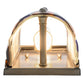 Meyda Lighting Metro Fusion 6" 2-Light Nickel Oceano Wall Sconce With Multi-Colored Shade Glass