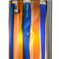 Meyda Lighting Metro Fusion 6" 2-Light Nickel Oceano Wall Sconce With Multi-Colored Shade Glass