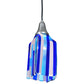 Meyda Lighting Metro Fusion 6" Antique Nickel Ocean Breeze Mini Pendant Light With Multi-Colored Shade Glass