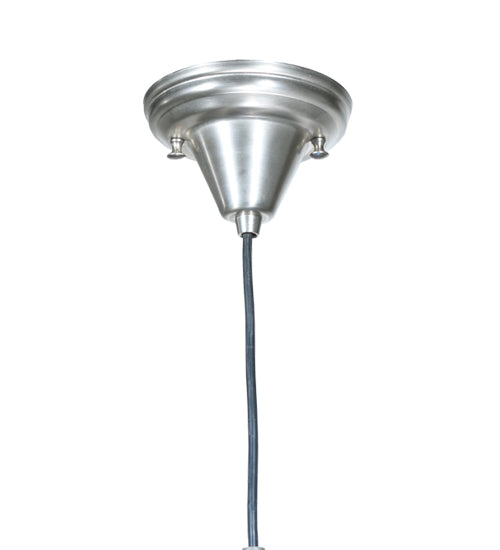 Meyda Lighting Metro Fusion 6" Antique Nickel Ocean Breeze Mini Pendant Light With Multi-Colored Shade Glass