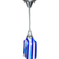 Meyda Lighting Metro Fusion 6" Antique Nickel Ocean Breeze Mini Pendant Light With Multi-Colored Shade Glass