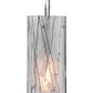 Meyda Lighting Metro Fusion 6" Black Powdercoat Branches Mini Pendant Light With White Shade Glass