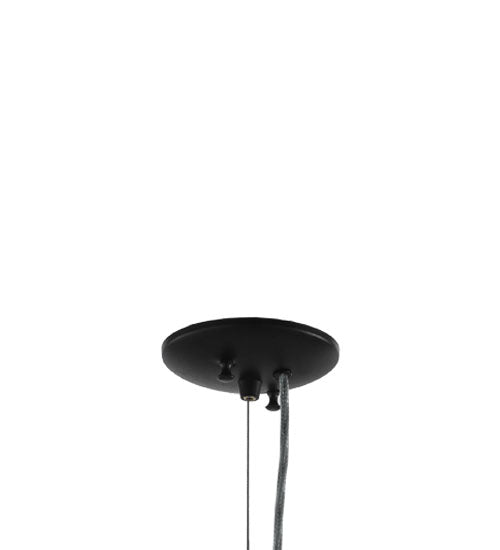 Meyda Lighting Metro Fusion 6" Black Powdercoat Branches Mini Pendant Light With White Shade Glass
