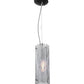 Meyda Lighting Metro Fusion 6" Black Powdercoat Branches Mini Pendant Light With White Shade Glass