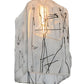 Meyda Lighting Metro Fusion 6" Brushed Nickel Licorice Mini Pendant Light With Black & White Draped Shade Glass
