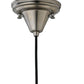 Meyda Lighting Metro Fusion 6" Brushed Nickel Licorice Mini Pendant Light With Black & White Draped Shade Glass