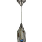 Meyda Lighting Metro Fusion 6" Brushed Nickel Mini Pendant Light With Ramoscelli Draped Shade Glass